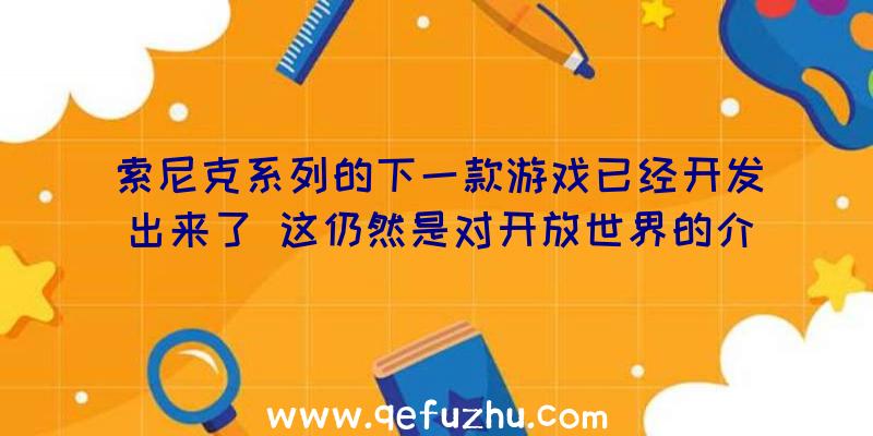 索尼克系列的下一款游戏已经开发出来了